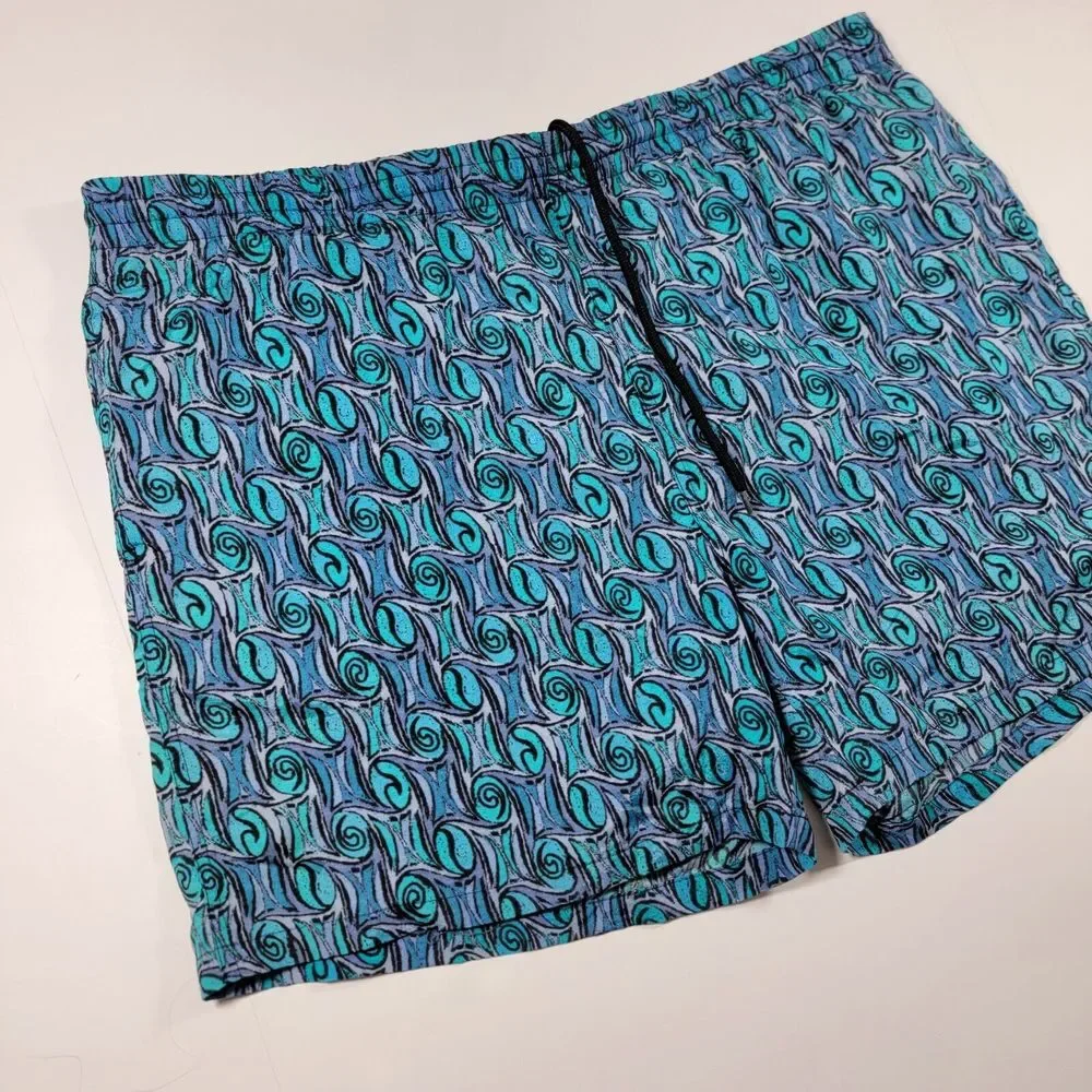 VTG Croft & Barrow Swimming Trunks Nylon Retro‎ Multi Color Size Medium